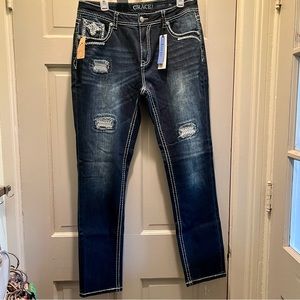 Grace in LA - NWT Dark Wash, Medium Weight, Jeans - 33 Easy Fit